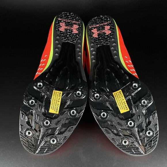 Under Armour HOVR Skyline Men’s 9 Orange Fire Long Jump Track Field Shoe Sneaker - Picture 4 of 8